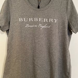 Burberry grey cotton t shirt.  Size L